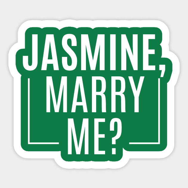 Jasmine, Marry Me? Sticker by restlessart